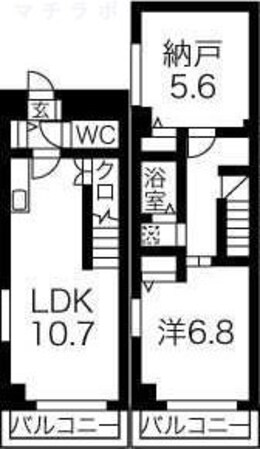 上飯田駅 徒歩4分 4階の物件間取画像